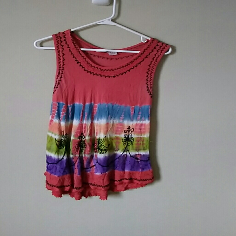 Boho tie-dye tank top